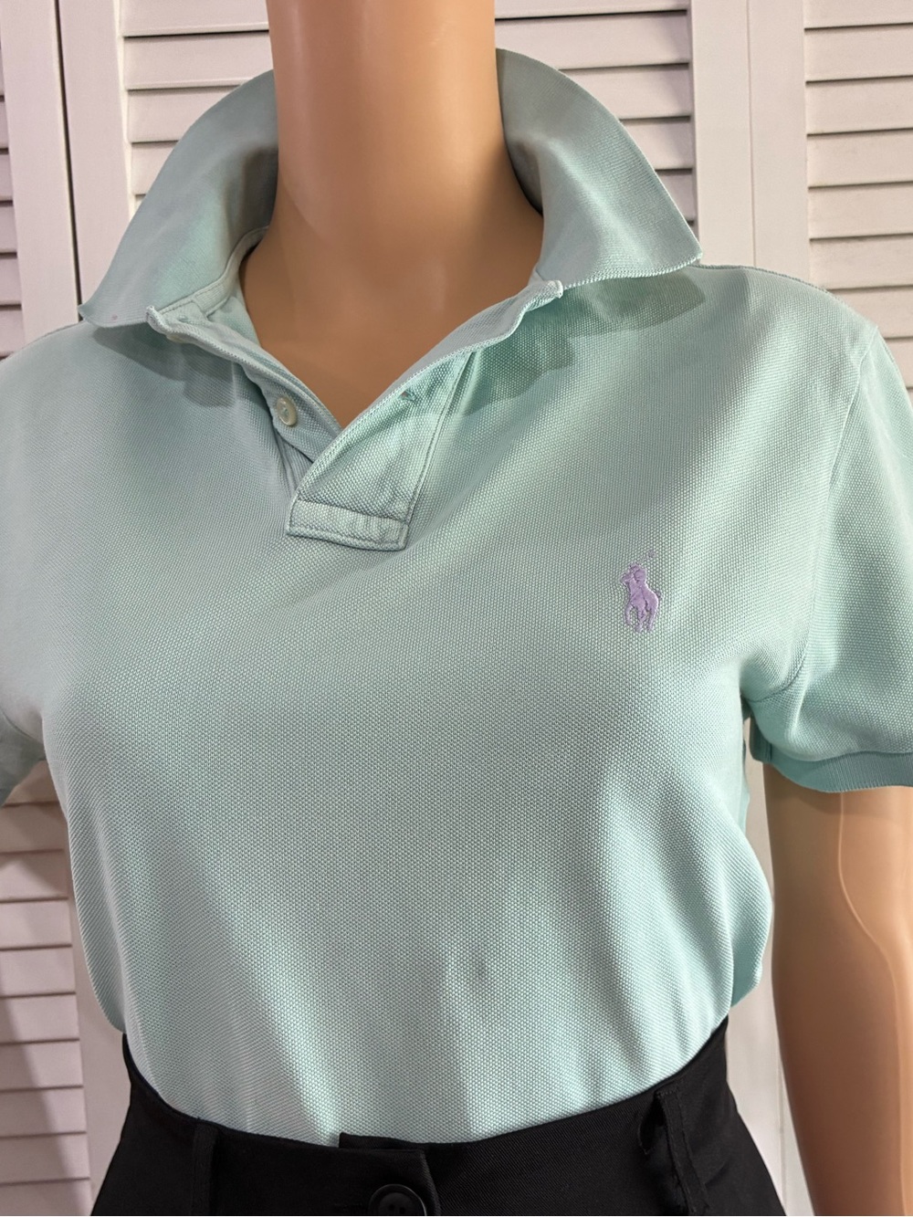Ralph Lauren Light Mint Short Sleeve Polo with Embroidered Pony